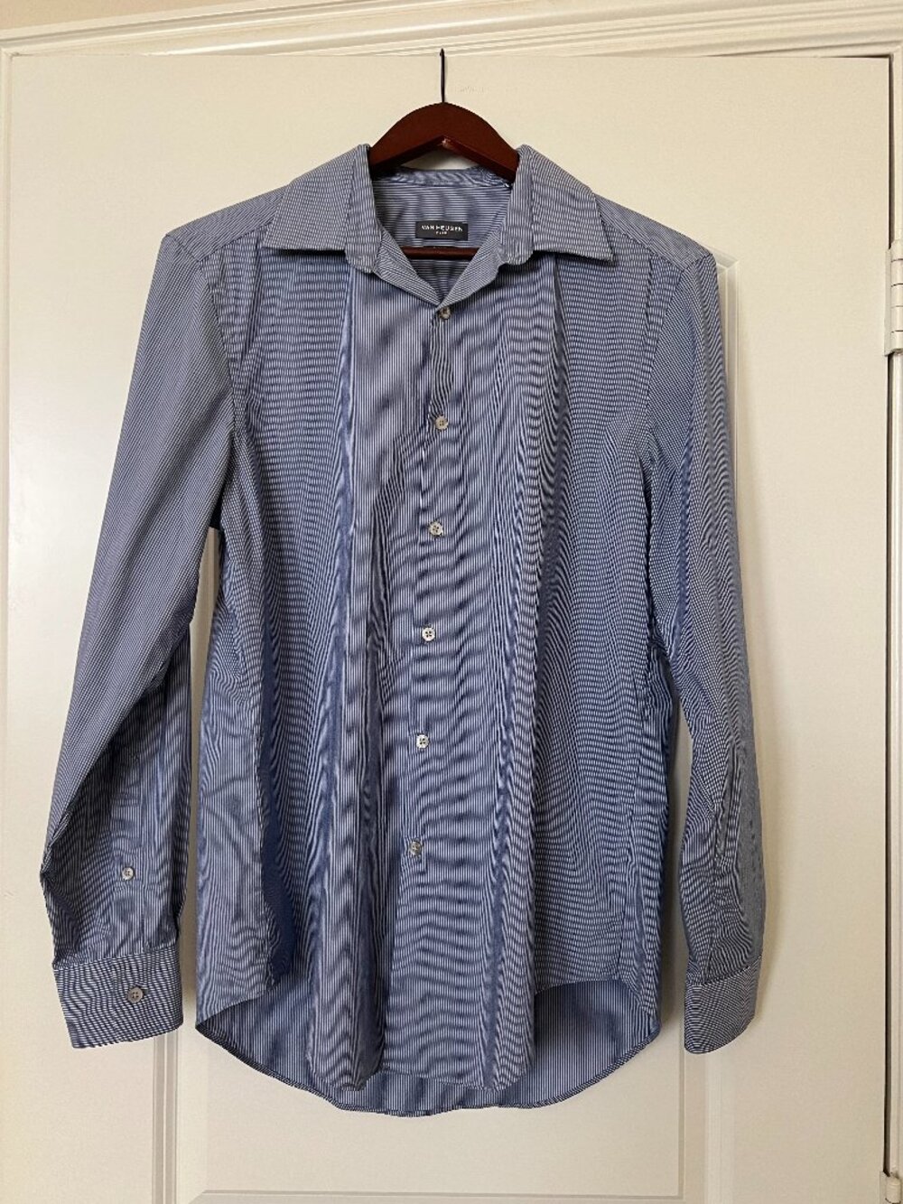 Van Heusen Blue Pinstripe Dress Shirt 15.5 32/33